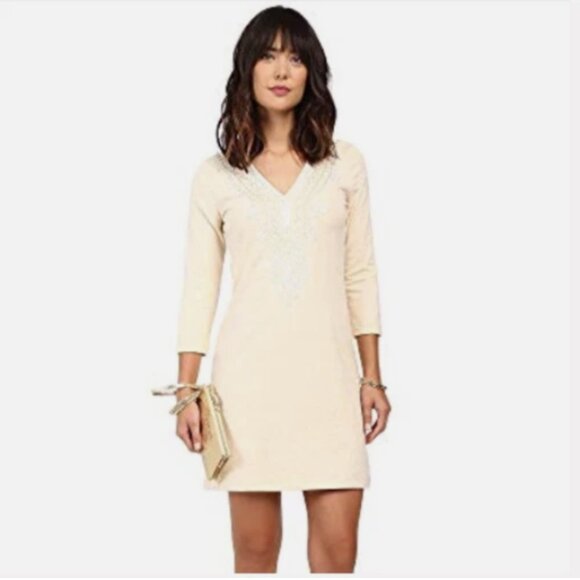 Lilly Pulitzer Dresses & Skirts - Lilly Pulitzer Clarkson Dress In Heathered Camel